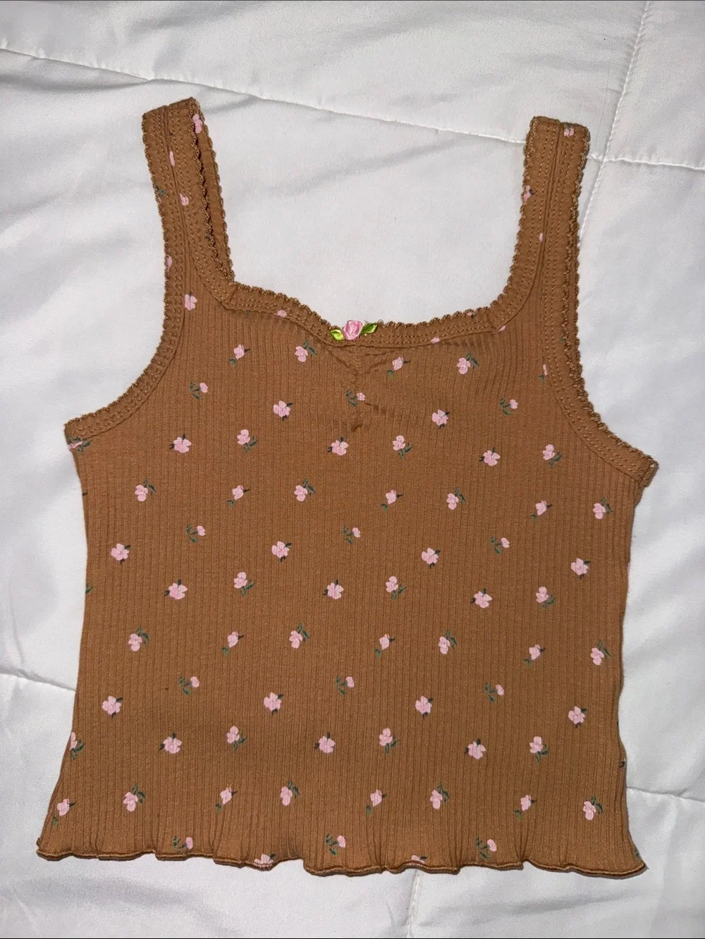 Toddler girls floral tank top
